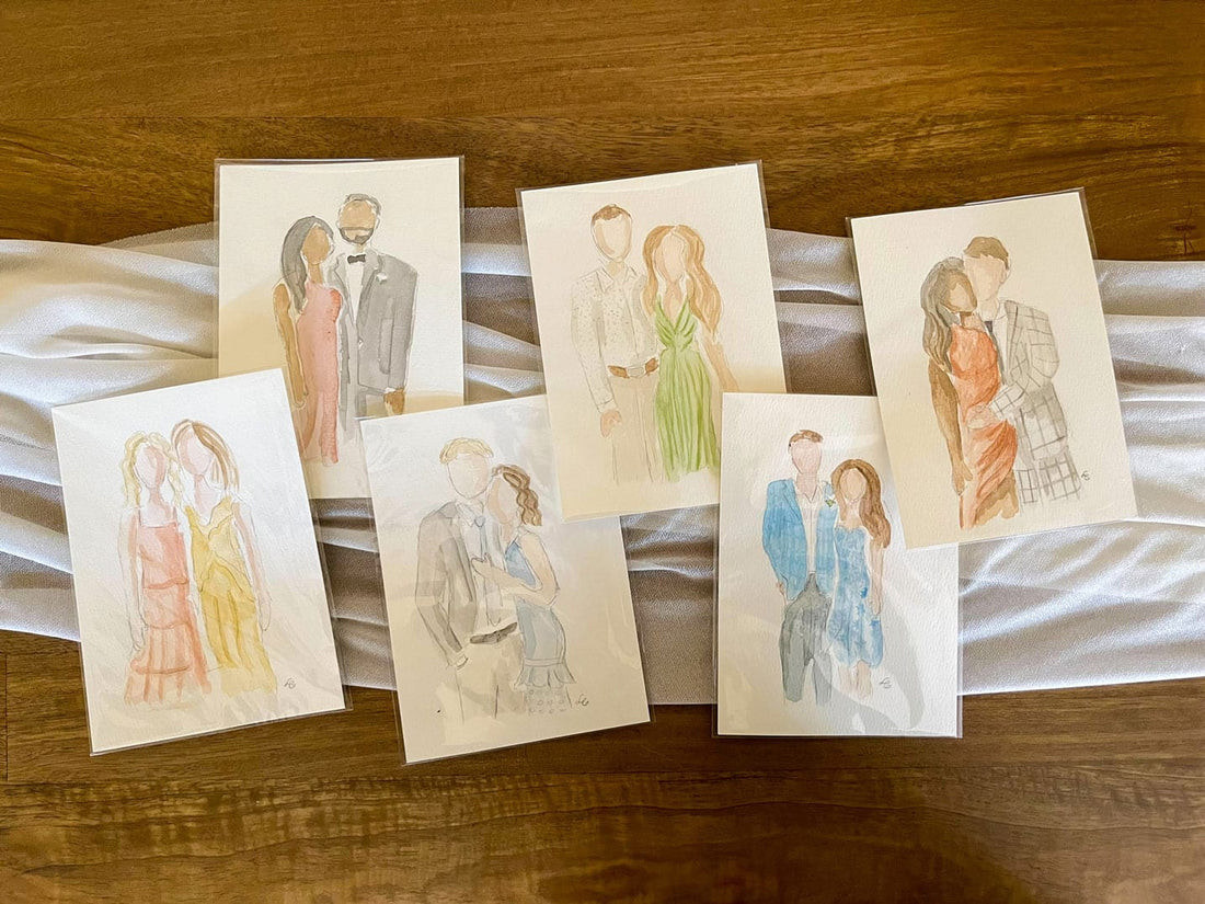 Live Watercolor Guest Portraits: A Unique and Memorable Wedding Experience