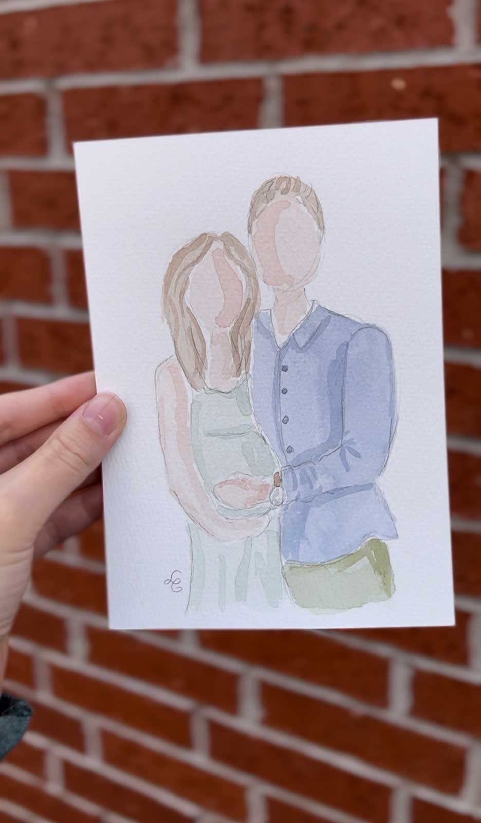 5x7 Faceless Family Portrait