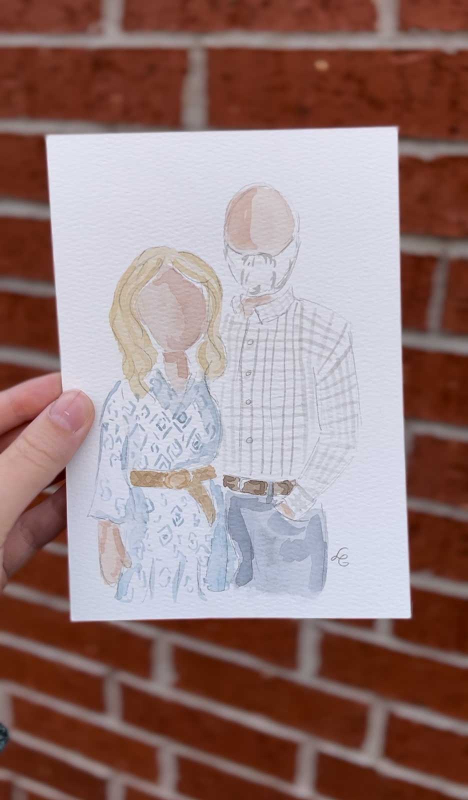 5x7 Faceless Family Portrait