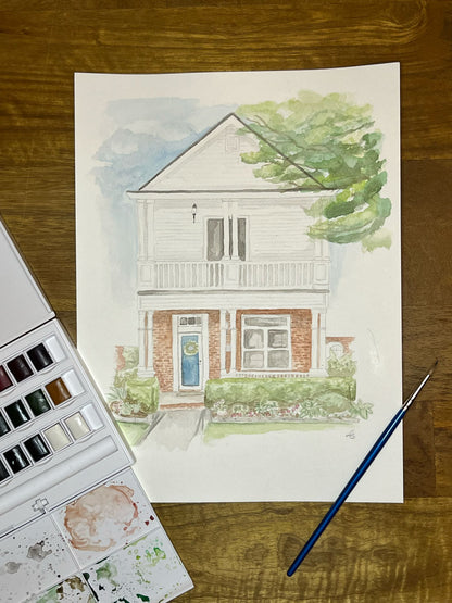 9x12 Home Watercolor Portrait