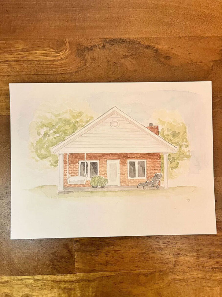 9x12 Home Watercolor Portrait