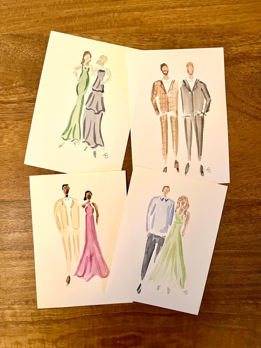 5x7 Faceless Family Portrait