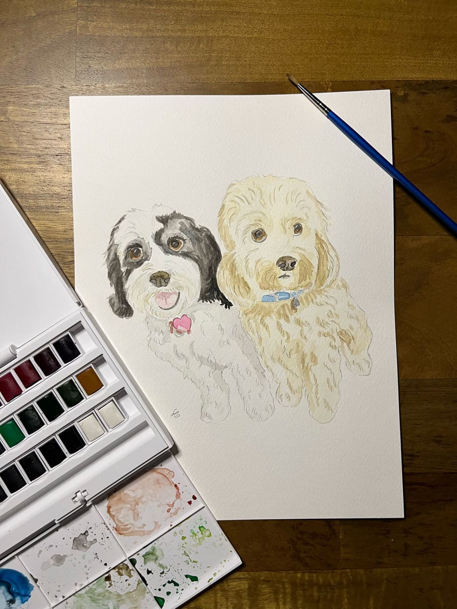 9x12 Watercolor Pet Portrait